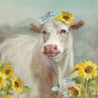 A Cow in a Crown Art Print