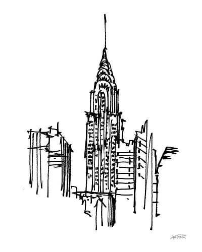 Chrysler Building Sketch Architecture Print