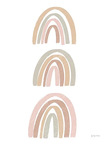 Boho Nursery Rainbows II Art Print