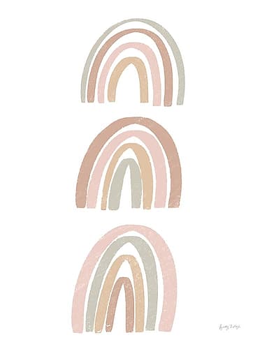 Boho Nursery Rainbows III Art Print