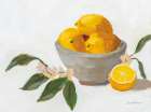 Lemons in Grey Bowl Art Print