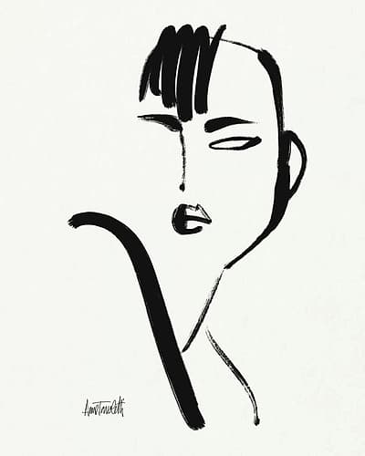 Brush Portrait I Art Print