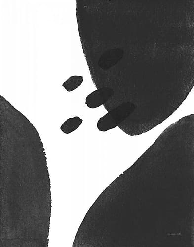 Abstract Tidepool I Black Minimalist Print