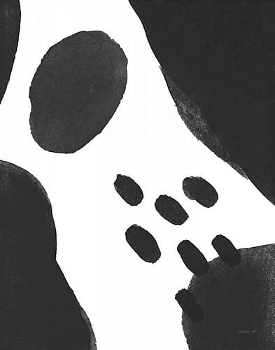 Abstract Tidepool II Black Art Print