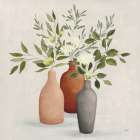 Natural Bouquet II Gray Botanical Print