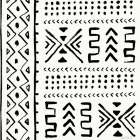 Botanical Sketches Pattern VIIA Black & White Print