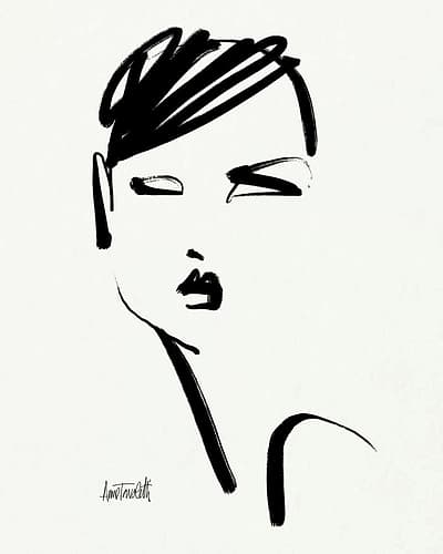 Brush Portrait IV Minimalist Print