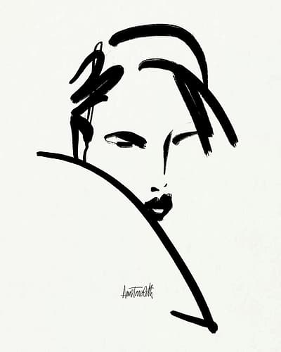 Brush Portrait V Art Print
