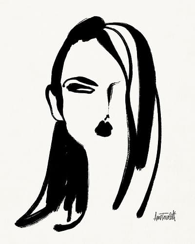 Brush Portrait VI Art Print