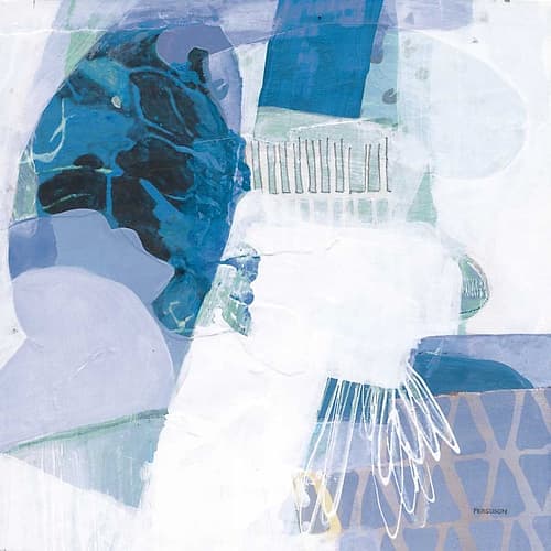 Abstract Layers III Blue Art Print by Kathy Ferguson