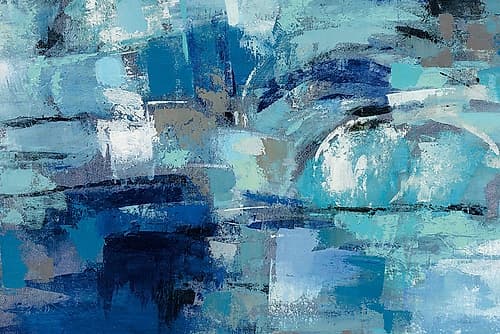 Blue Ultramarine Waves Art Print