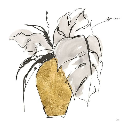 Delicate Gilded Vase III Minimalist Print
