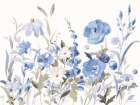 Blue Boho Wildflowers Art Print