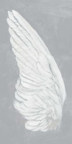 Wings II on Gray Minimalist Print