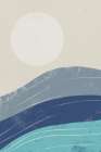 Desert Sunrise I Blue Art Print