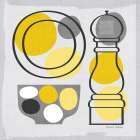 Modern Kitchen Square II Yellow Kitchen Print