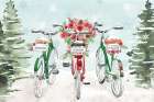 Holiday Ride I Red and Green Art Print