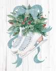 Holiday Sports Ice Skates Art Print