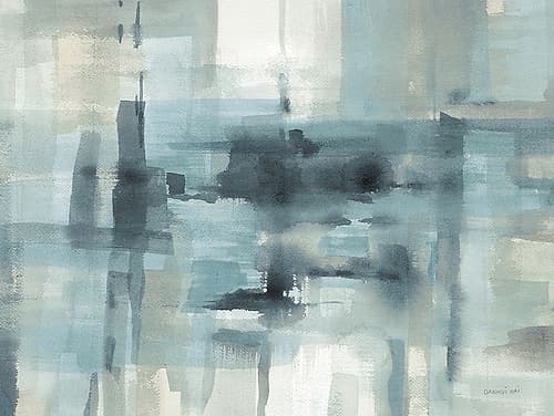 Liquid Structure Tranquil Aqua Crop Art Print