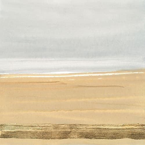 Gold Strips III Beach Print
