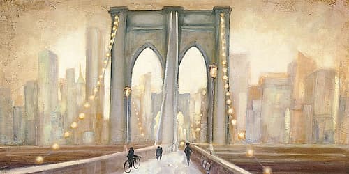 Bridge to New York Dusk Art Print