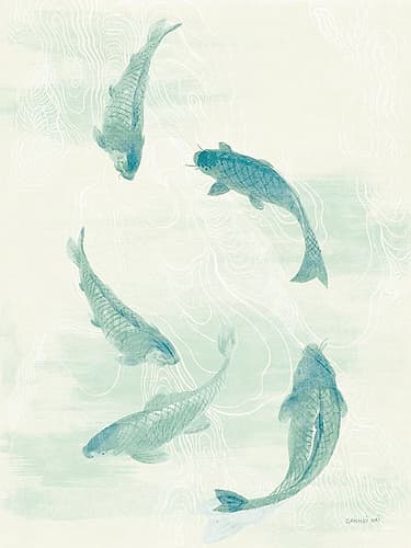 Celadon Koi I Art Print