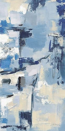 Old Port III Navy Art Print