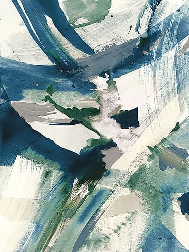 Spontaneous II Sapphire Art abstrait reproduction