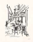 Cafe Sketch II Cream Kitchen Print