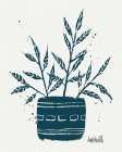 Monochrome Blue Botanical Sketches IX Botanical Print