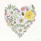 Honeybee Blossoms XI No Words Art Print