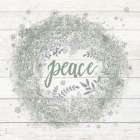 Frosty Peace Sage Silver Art Print