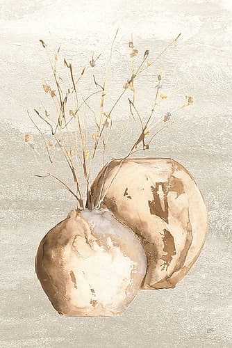 Neutral Vase Branch Art Print