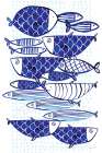 Blue Fish III Art Print
