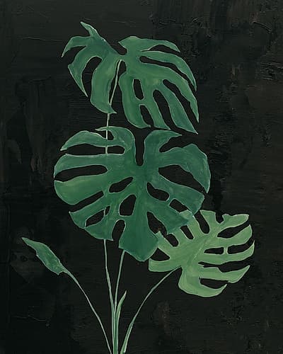 Palm Botanical I Black Nature Print