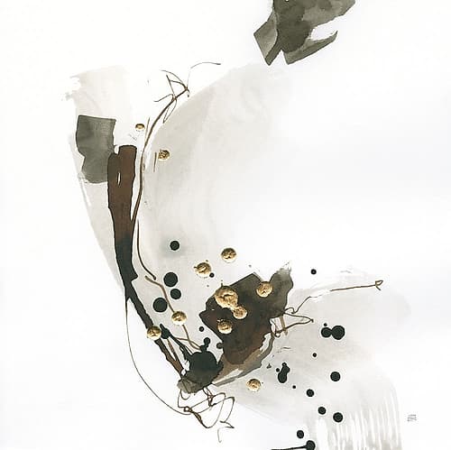 Gold Dots III Minimalist Print