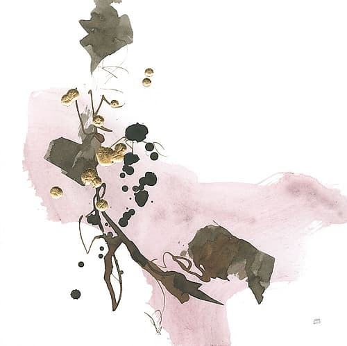 Gold Dots IV Pink Art Print