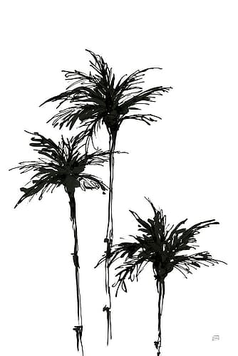 Dark Palms II Beach Print