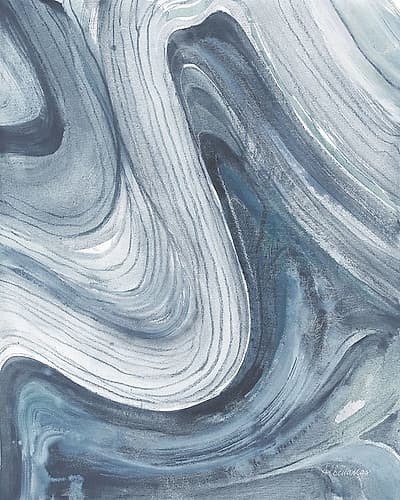 Swirl II Blue Gray Art Print