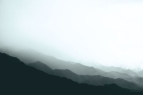 Virgin Mountains II Blue Gray Landscape Print