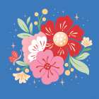 Floral Bouquet I Bright Art Print