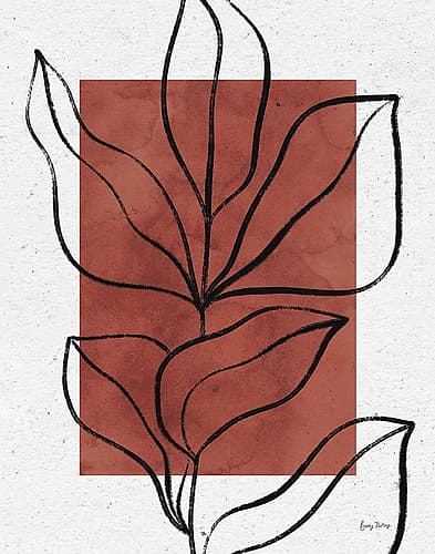 Color Block Balance II Hot Sauce Nature Print