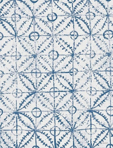 Maki Tile Panel I Crop I Blue Art Print