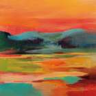Flower Hill Sunset I Art Print