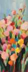 Vivid Flowerbed I Art Print