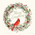 Merry Everything Wreath Art Print