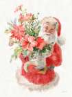 Floral Santa Art Print