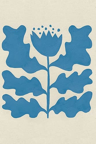 Delighted IV Blue Vertical Minimaliste reproduction