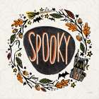 Halloween Wreath I Watercolor Art Print