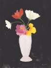 Floral on Black I Art Print
